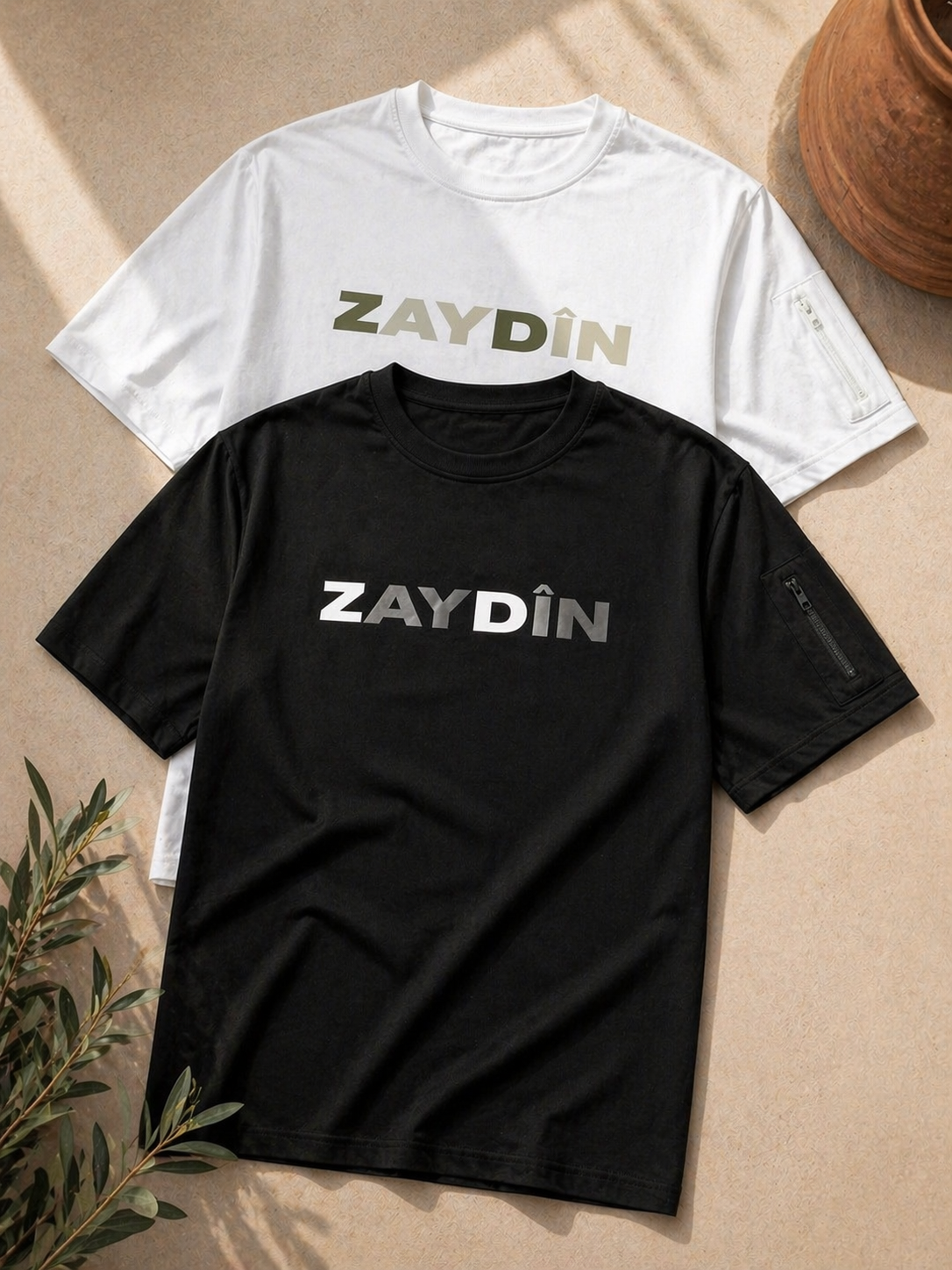T-shirt Original ZAYDÎN noir et blanc
