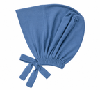 Bonnet Bleu Denim à nouer 50% coton et Viscose à mettre sous hijab ultra confortable