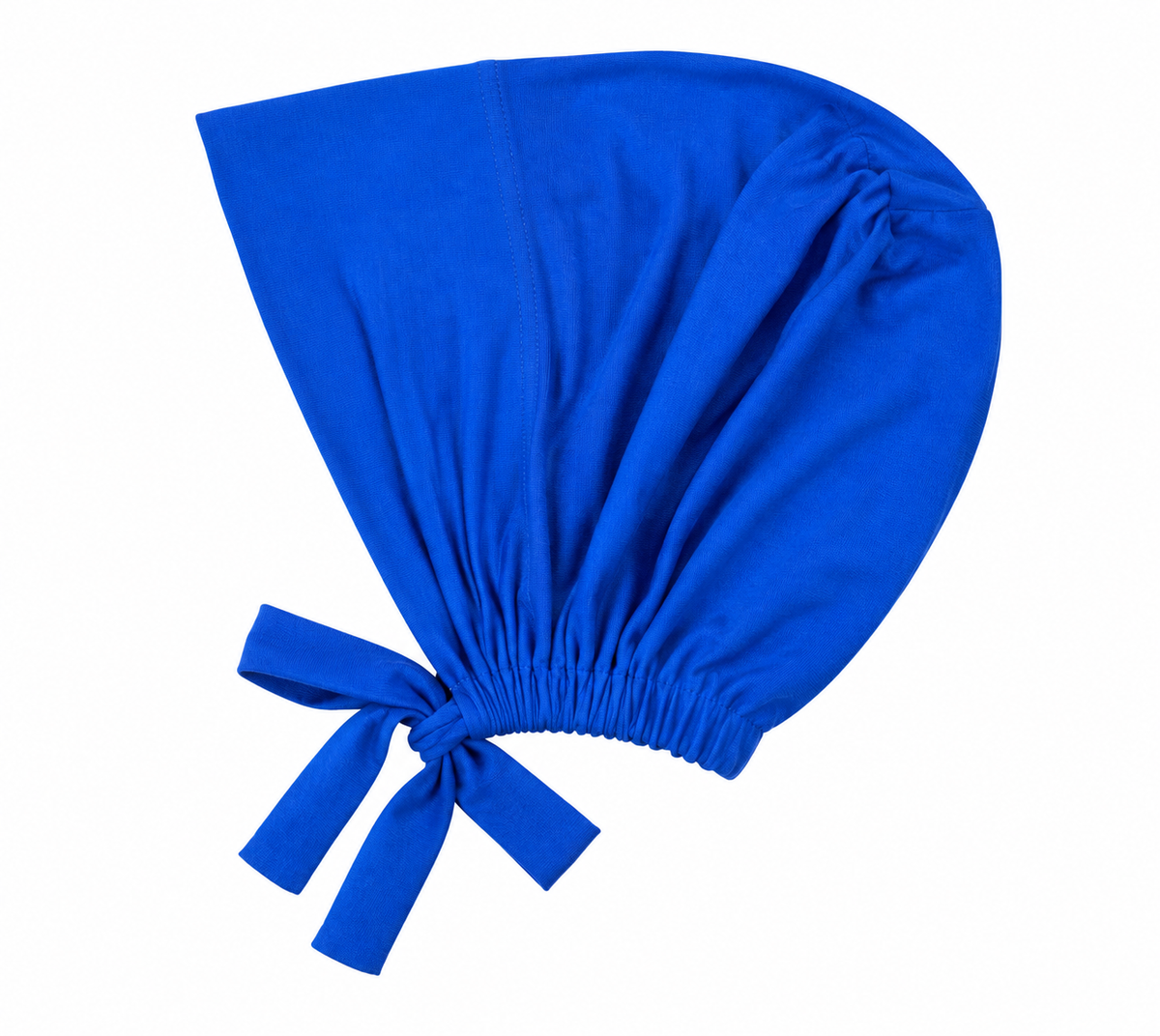 Bonnet Bleu Roi à nouer 50% coton et Viscose à mettre sous hijab ultra confortable