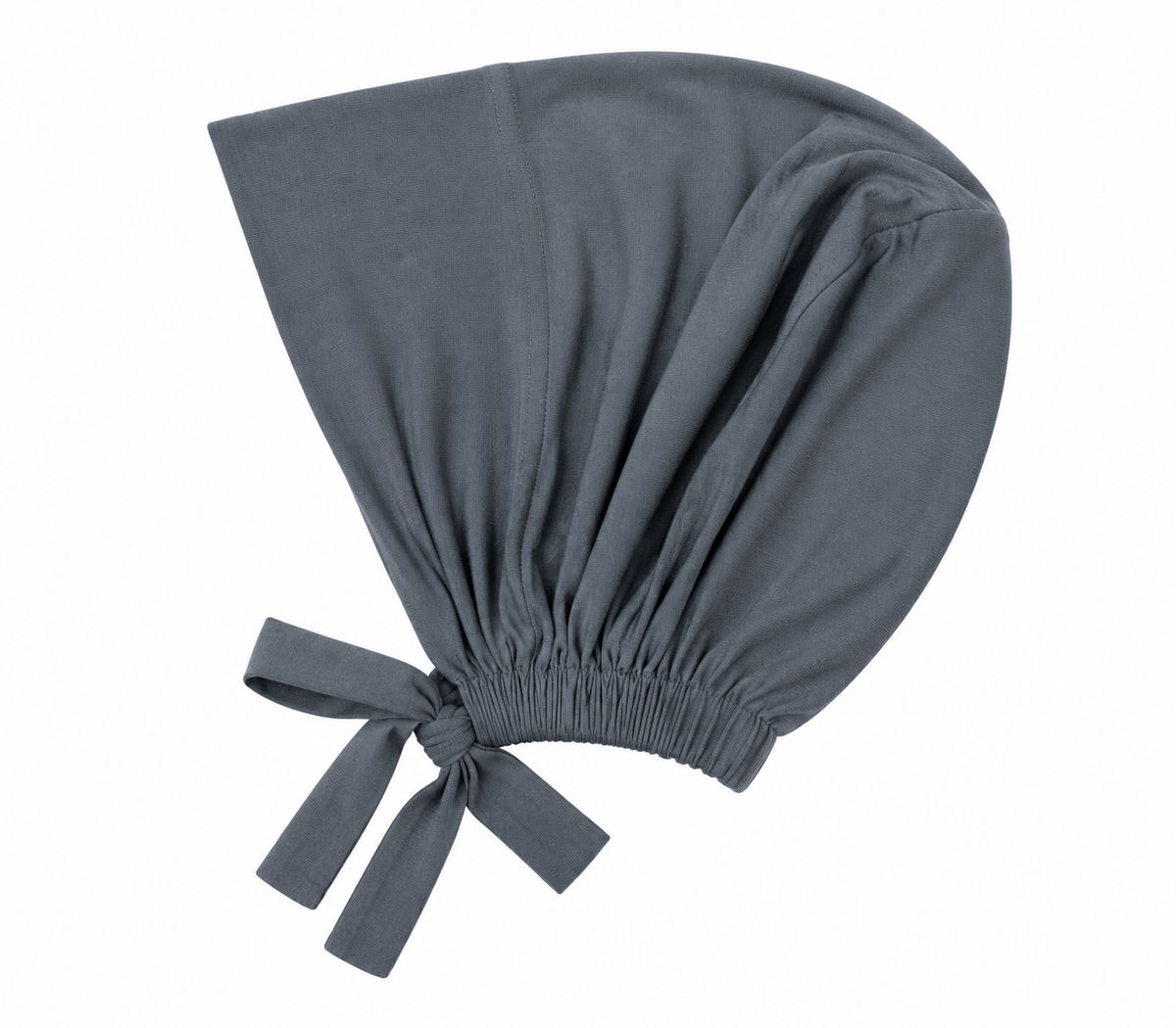 Bonnet Gris anthracite à nouer 50% coton et Viscose à mettre sous hijab ultra confortable