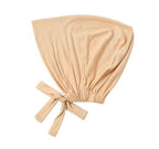 Bonnet beige à nouer 100% viscose à mettre sous hijab ultra confortable