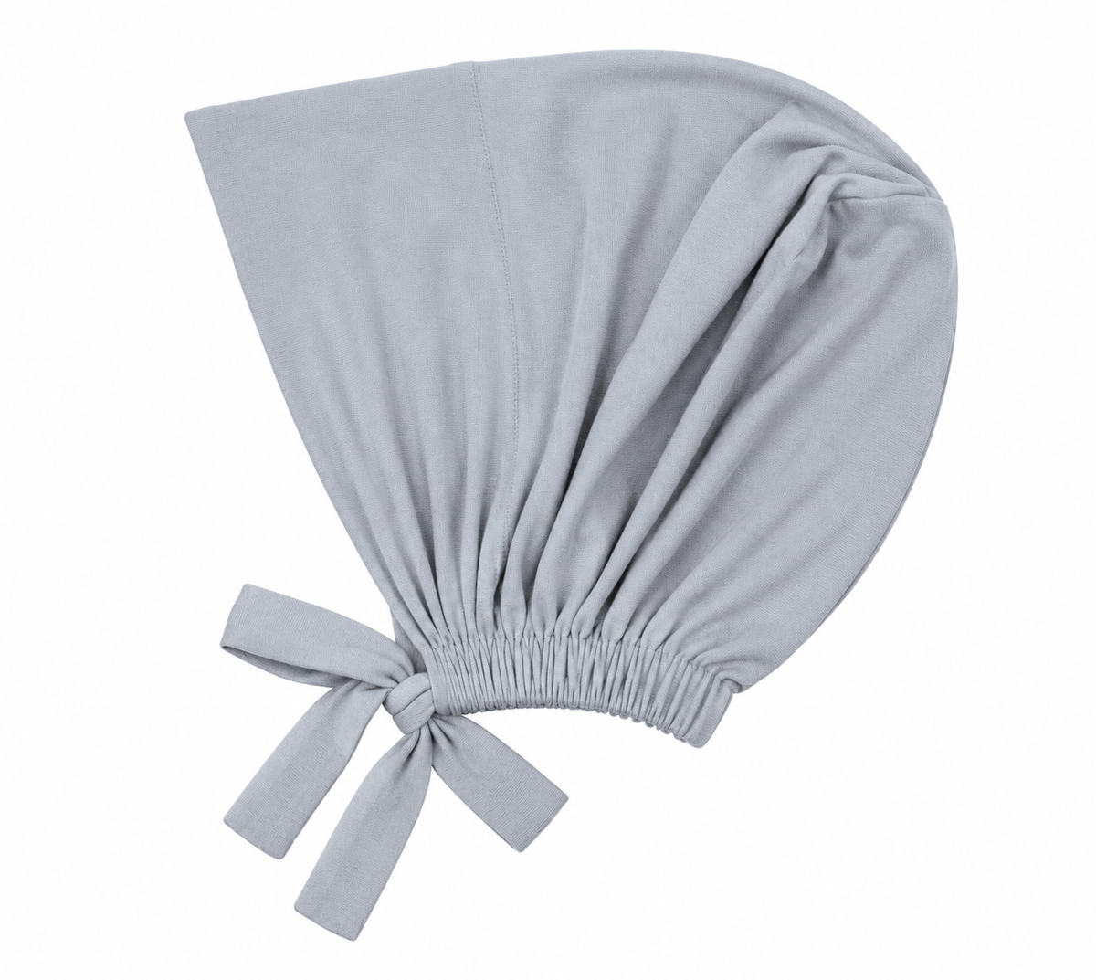 Bonnet gris perle à nouer 50% coton et Viscose à mettre sous hijab ultra confortable