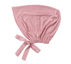 Bonnet rose à nouer 100% viscose à mettre sous hijab ultra confortable