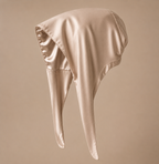 Bonnet sous Hijab à Nouer Satin et Coton beige