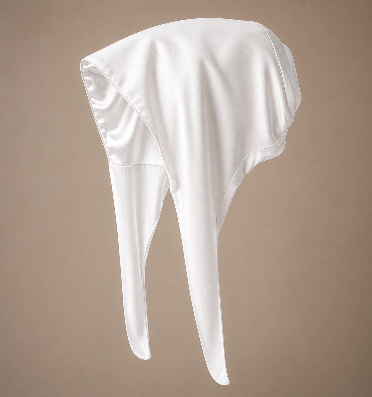 Bonnet sous Hijab à Nouer Satin et Coton blanc