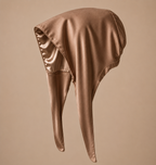 Bonnet sous Hijab à Nouer Satin et Coton marron