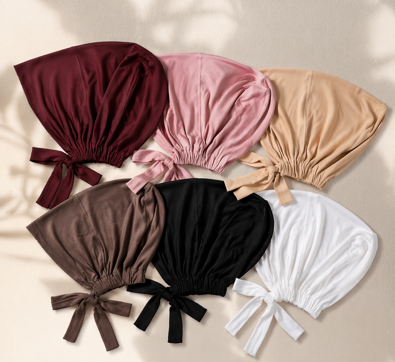 Bonnets à nouer 100% viscose à mettre sous hijab toutes les couleurs ultra confortable, respirant et agréable