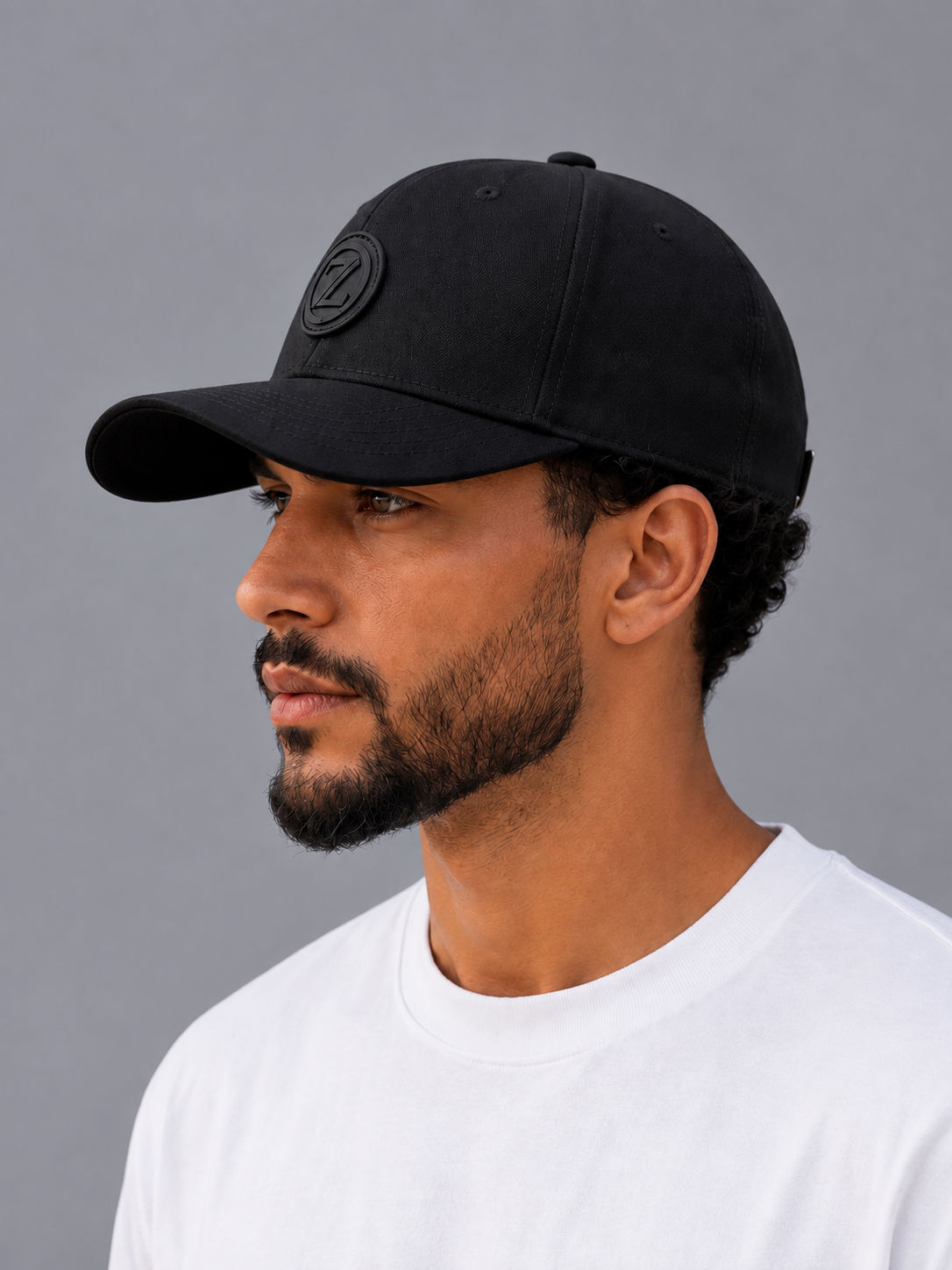 Casquette ZAYDÎN Original Noir photo avec mannequin de profil