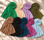 Collection de foulards hijabs en jersey 100% polyester léger et agréable à porter