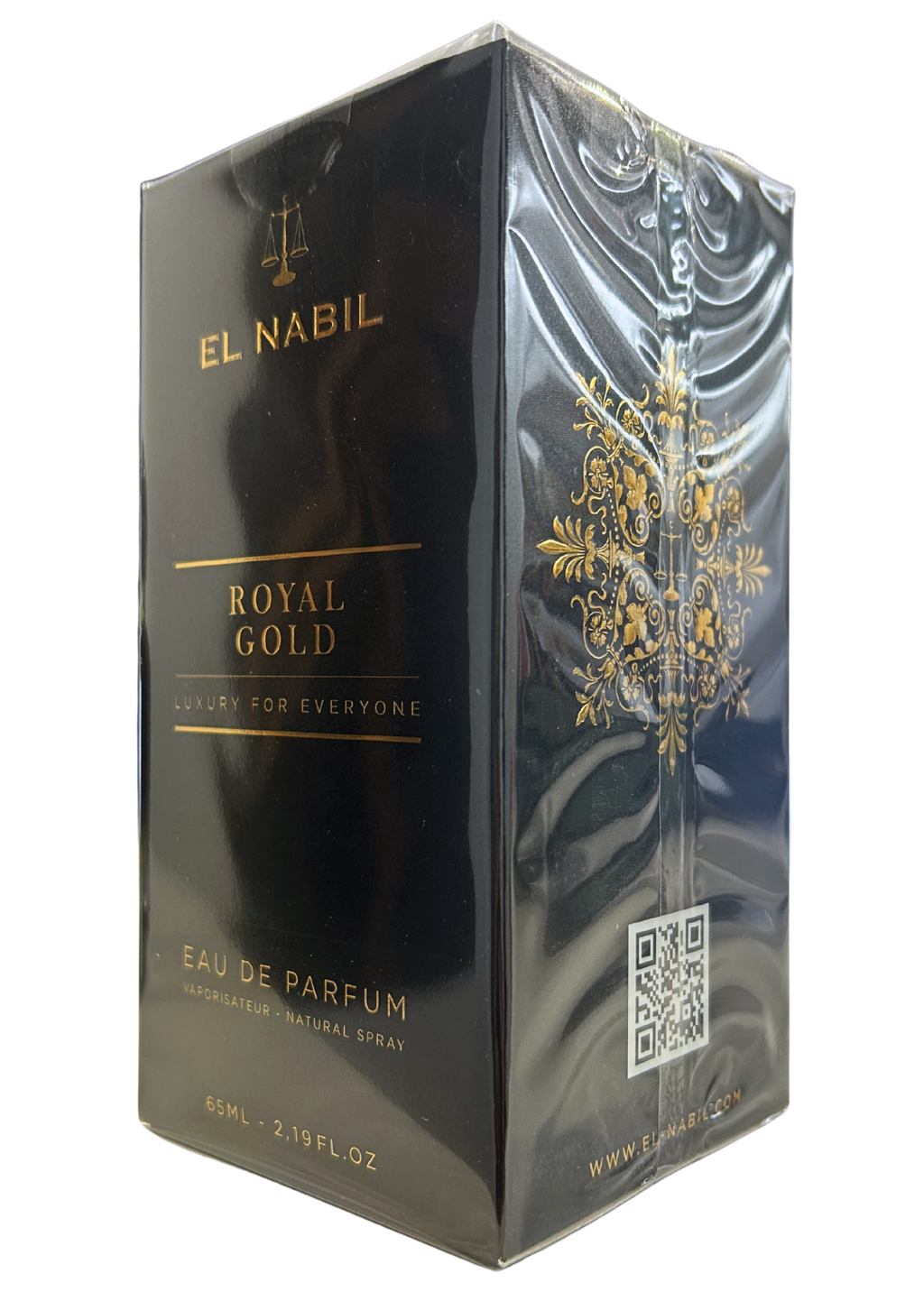 Photo de la boîte du parfum Royal Gold 65ml El Nabil - ZAYDÎN