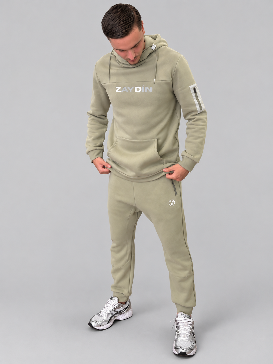 Ensemble Jogging sarouel ZAYDÎN Orignal Vert photo de face