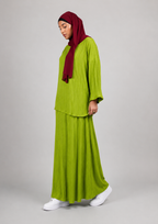 Ensemble haut et jupe femmes léger coloris vert