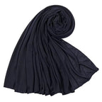 Foulard hijab anthracite en jersey 100% polyester léger et agréable à porter