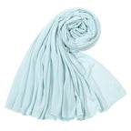 Foulard hijab bleu turquoise en jersey 100% polyester léger et agréable à porter