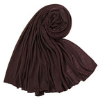 Foulard hijab brun en jersey 100% polyester léger et agréable à porter