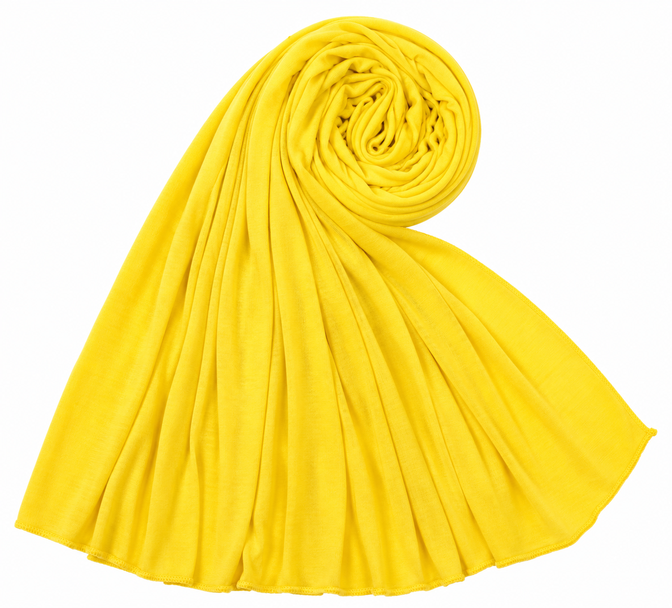 Foulard hijab jaune citron en jersey 100% polyester léger et agréable à porter