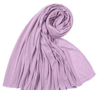 Foulard hijab mauve en jersey 100% polyester léger et agréable à porter