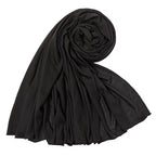 Foulard hijab noir en jersey 100% polyester léger et agréable à porter