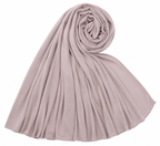 Foulard hijab nude rosé en jersey 100% polyester léger et agréable à porter