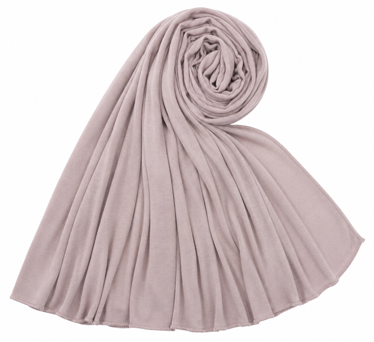 Foulard hijab nude rosé en jersey 100% polyester léger et agréable à porter