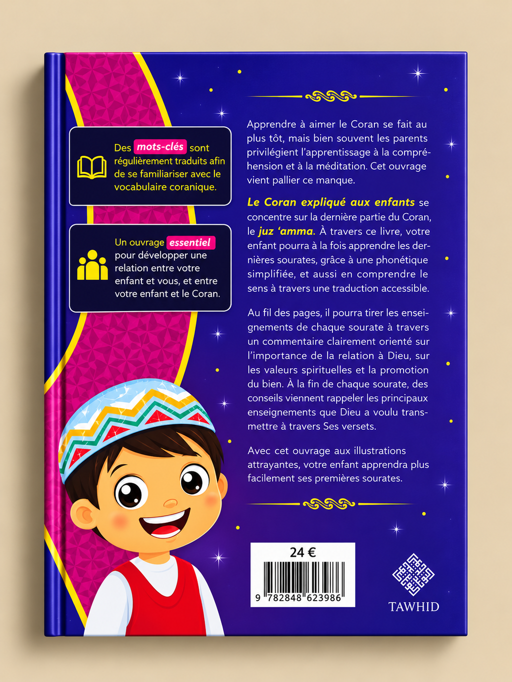 Livre Le Coran expliqué aux enfants – Juz ‘Amma | Éditions Tawhid dos de couverture