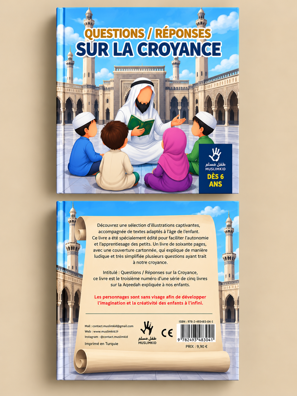 Livre Questions / Réponses sur la Croyance – Éditions MuslimKid avant et arrière du livre