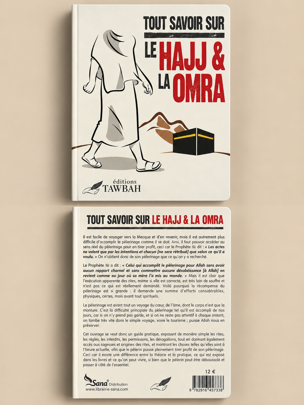 Livre Tout savoir sur le Hajj et la Omra - Éditions Tawbah Avant et arrière du livre