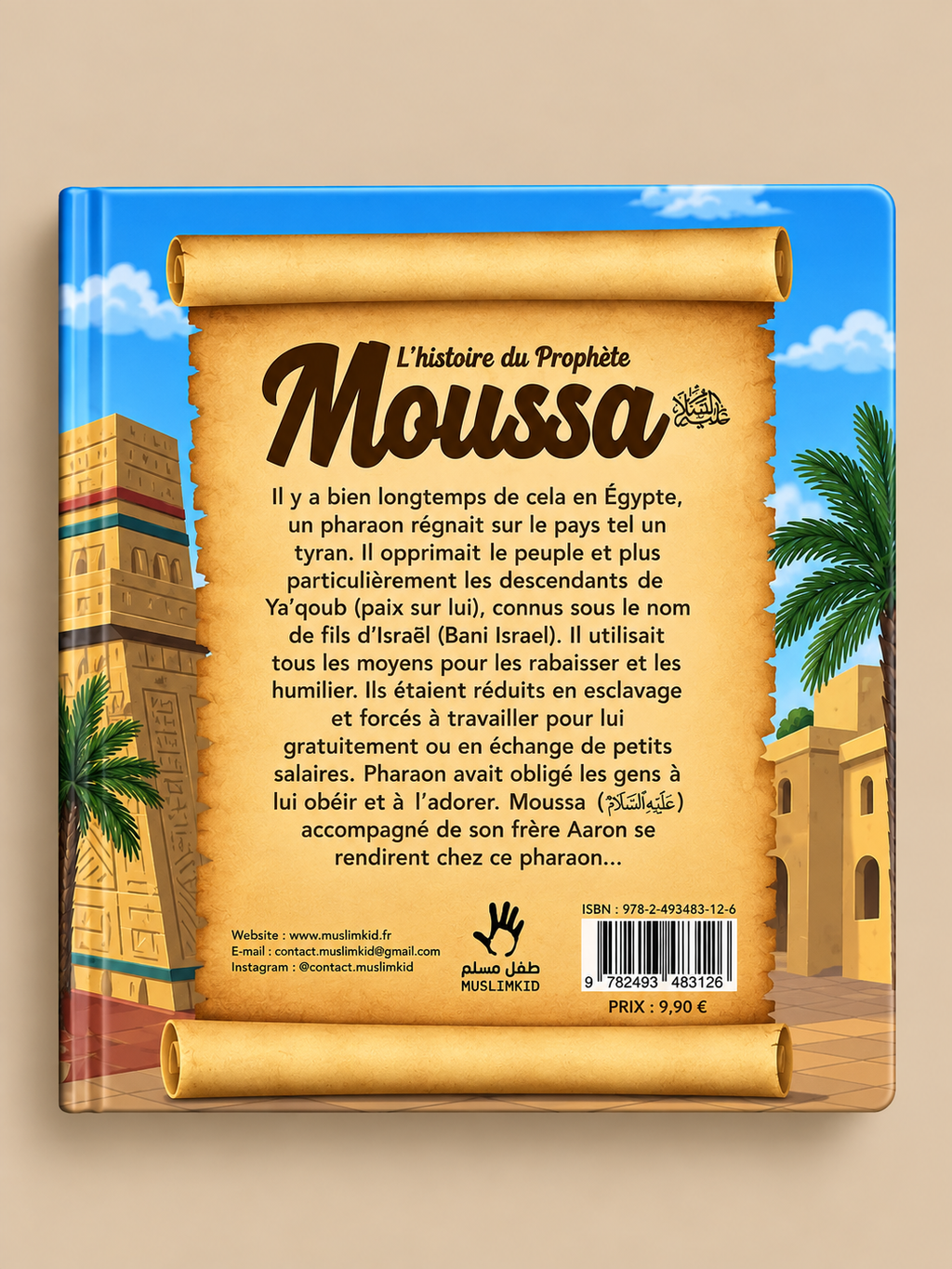 Livre l’Histoire du Prophète Moussa عليه السلام– Éditions Muslim Kids Dos du livre