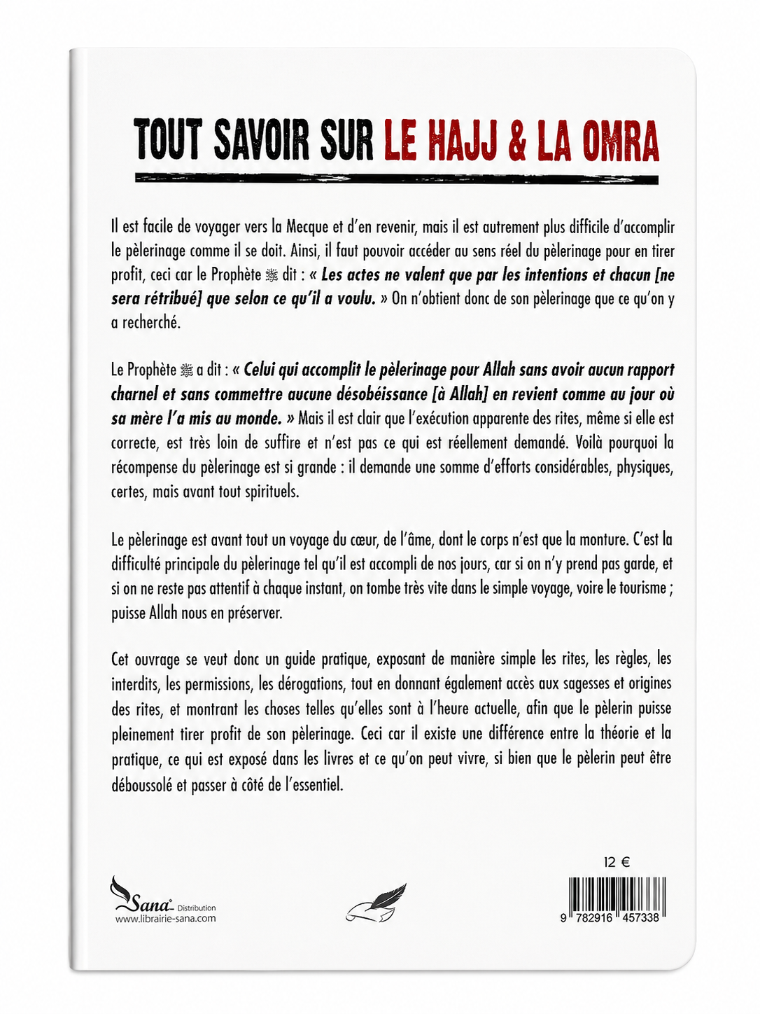 Livre tout savoir sur le Hajj et Omra editions Tawbah quatrième de couverture