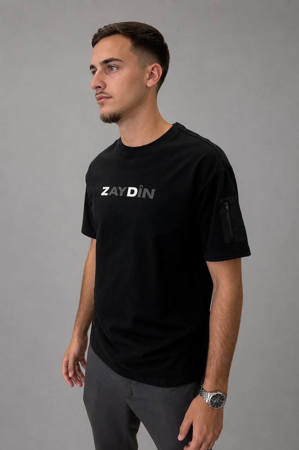 Mannequin avec le T-shirt Original ZAYDÎN Shadow noir