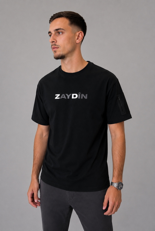Mannequin avec le T-shirt Original ZAYDÎN Shadow noir et blanc