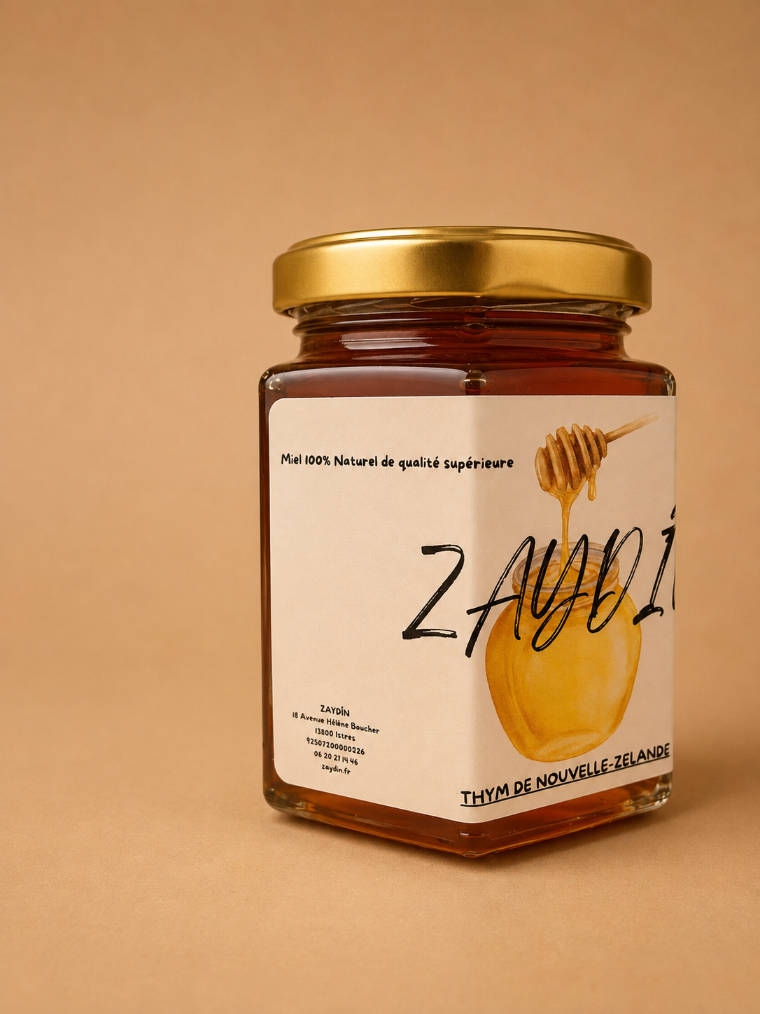 Miel au thym de nouvelle-zélande 100% naturel 250g de qualité supérieur