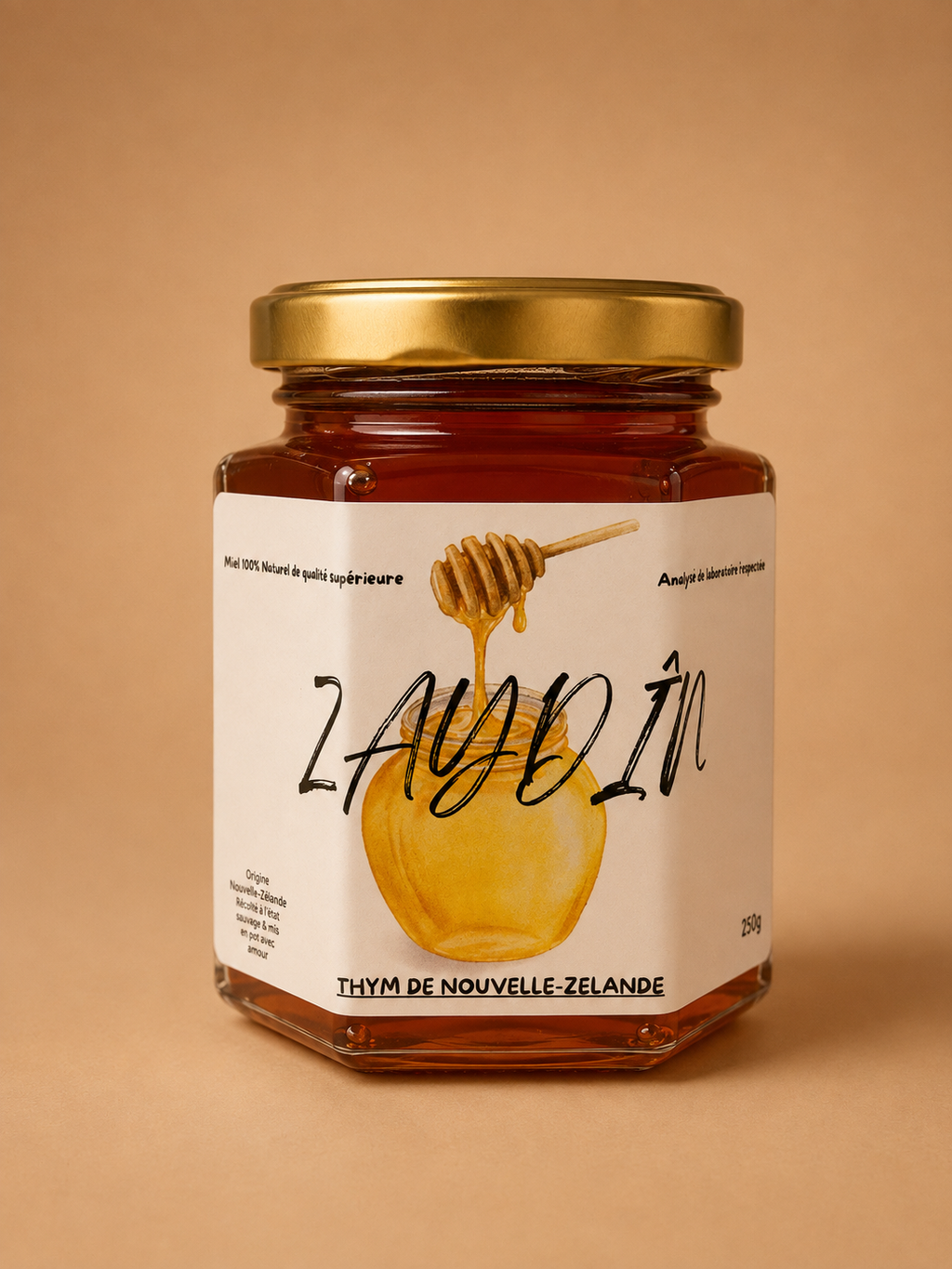 Miel au thym de nouvelle-zélande 100% naturel 250g