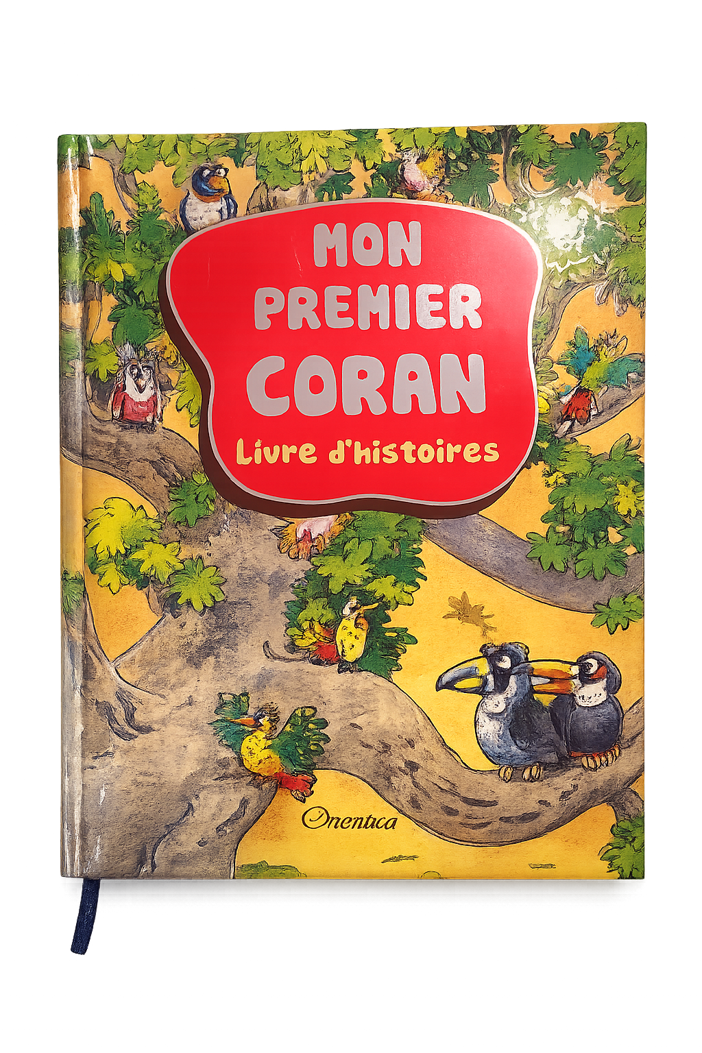 Couverture du livre éducatif pour enfants avec 42 histoires du Coran et illustrations colorées