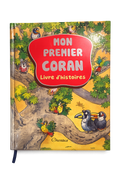 Couverture du livre éducatif pour enfants avec 42 histoires du Coran et illustrations colorées