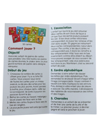 Notice explicative du jeu éducatif alphabet arabe avec cartes illsutrées, explications simples et pedagogiques