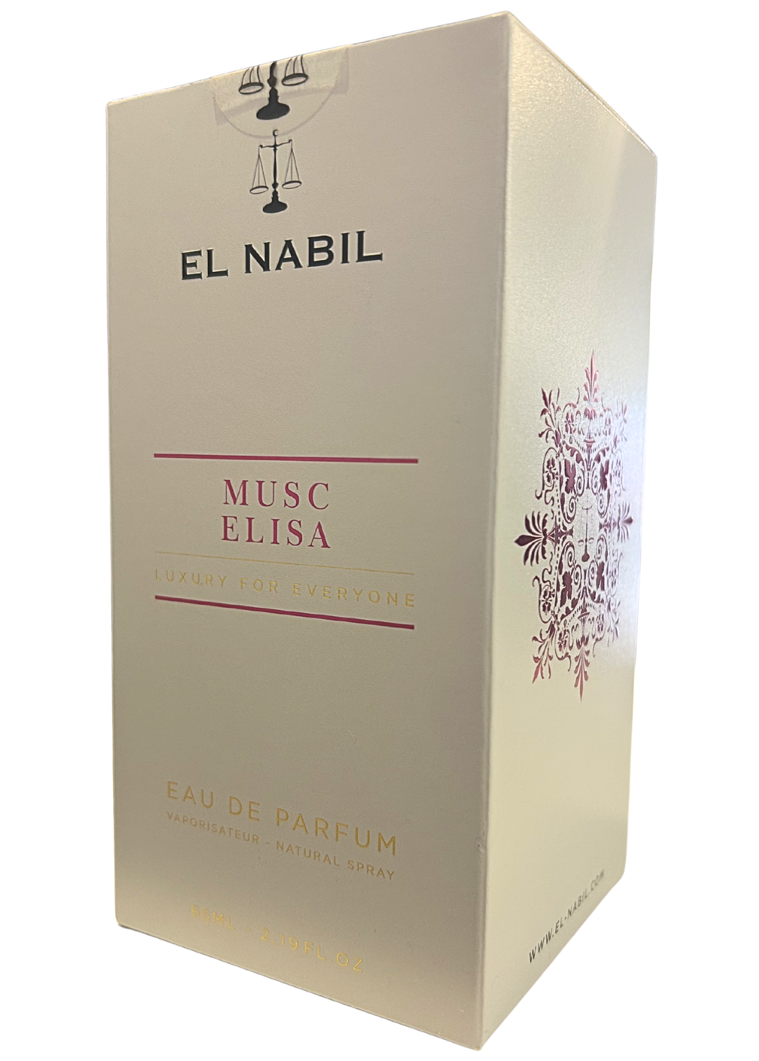 Photo de la boïte du parfum Musc Elisa El Nabil 65ml pour femmes - ZAYDÎN