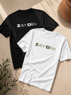 Photo de T-shirts original ZAYDÎN blanc et noir 100% coton qualité premium