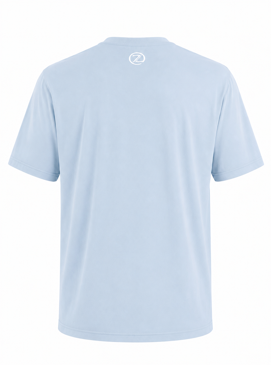 Phorto de dos du t-shirt Original ZAYDÎN Skyline bleu ciel et blanc