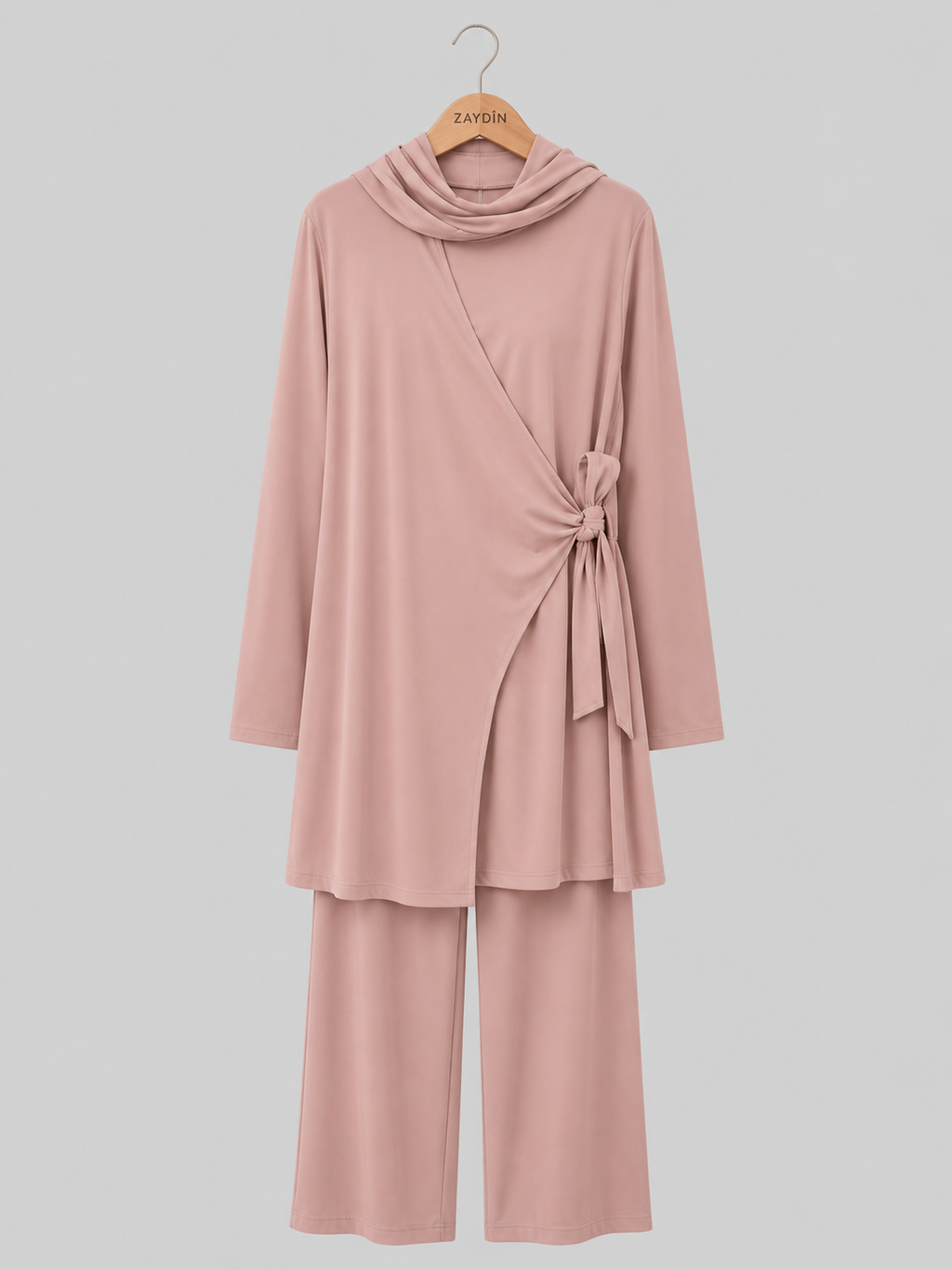 Photo du burkini Kimono 3 pièces Rose Blush sur cintre