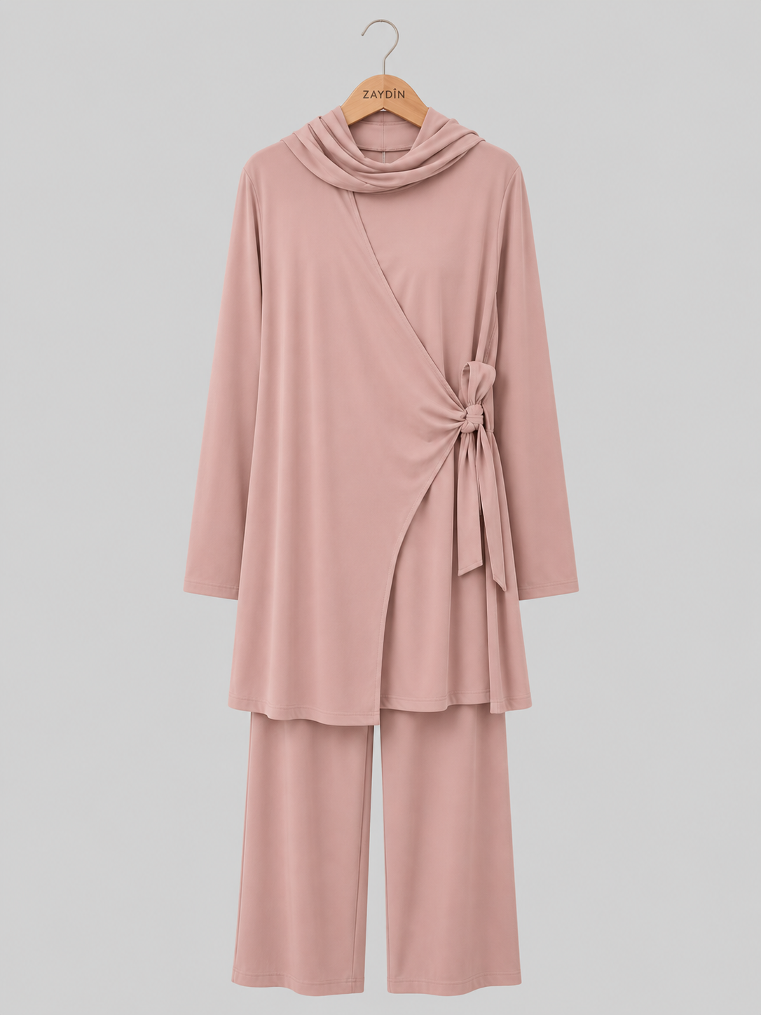 Photo du burkini Kimono 3 pièces Rose Blush sur cintre