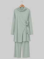 Photo du burkini Kimono 3 pièces Vert d'eau sur cintre