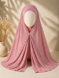 Photo foulard hijab aimanté rose léger et facile à mettre
