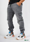 Sarouel Jean’s SAYF Grey Denim – Vue de face - Disponible en boutique ZAYDÎN