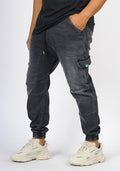 Sarouel jeans SAYF black Denim - vue avant - Disponible en boutique ZAYDÎN