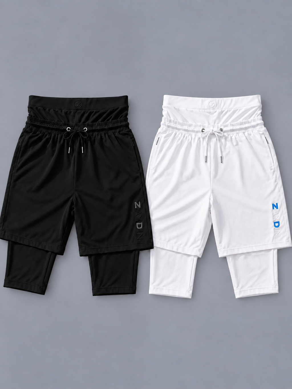 Sarouels de bain ZAYDÎN avec legging Blanc et Noir
