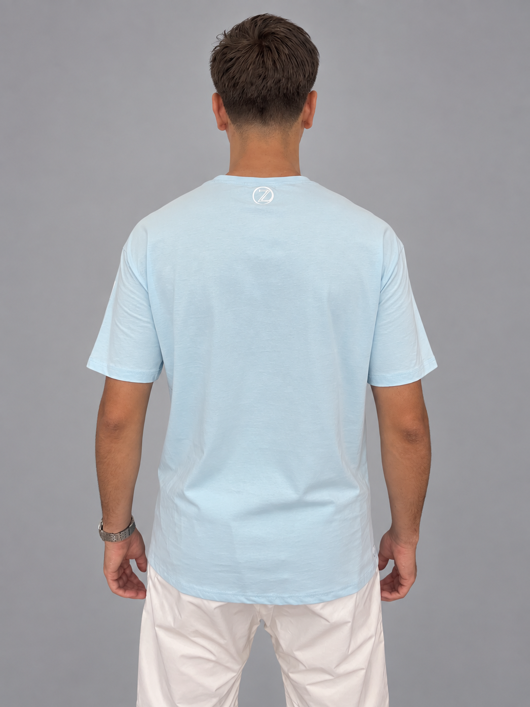 T-shirt ZAYDÎN Original Bleu de dos