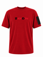 t-shirt ZAYDIN rouge et noir Red Shadow