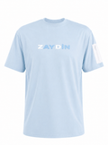 t-shirt bleu ciel et blanc original ZAYDÎN Skyline
