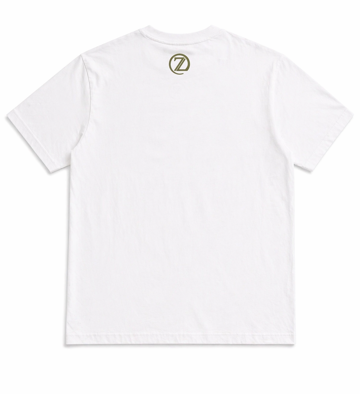 T shirt Original ZAYDÎN blanc de dos 100% coton ultra confortable 